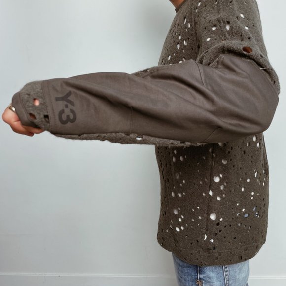 Y-3 Holes All Over Sweatshirt | Mens | Small - Picture 3 of 4